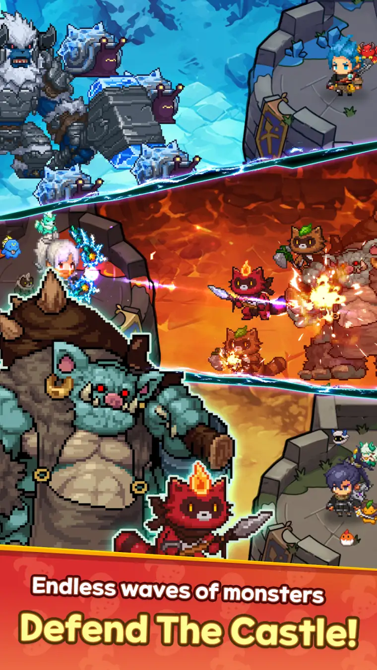Schermata di gioco di GODCHER: Idle Tower Defense